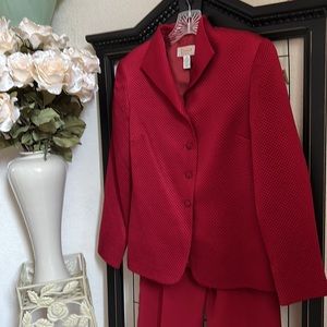 💯% SILK JACKET & TROUSERS TALBOTS LUXURIOUS NEW CONDITION SIZE 4 PETITE WOMAN